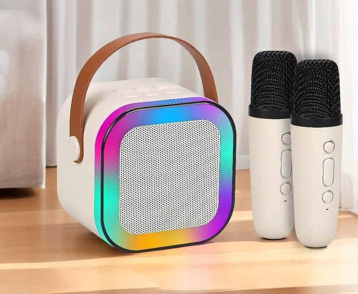 Bezprzewodowy Zestaw Do Karaoke Dla Dzieci Bluetooth Głośnik + 2 mikrofony