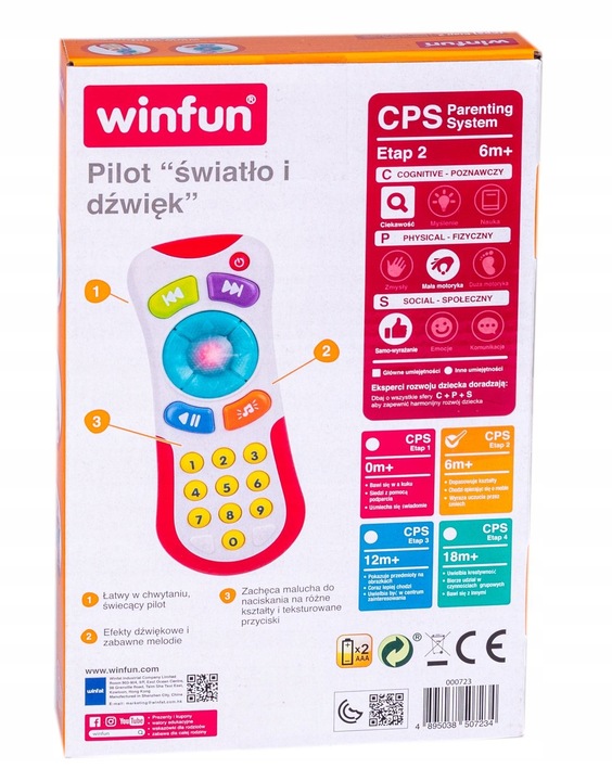 SMILY PLAY Edukacyjny interaktywny pilot TV czarny