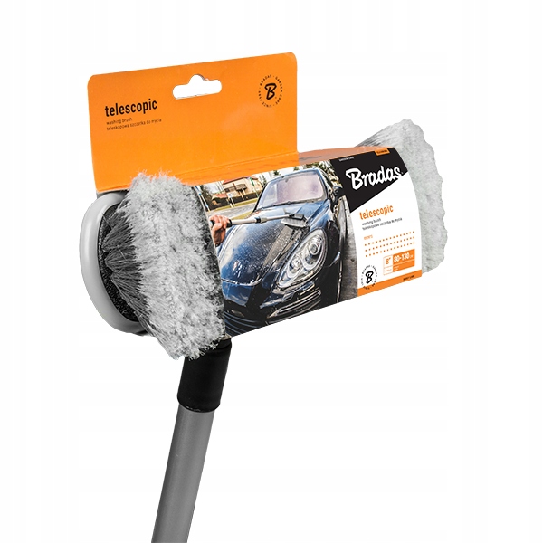 2X SZCZOTKA TELESKOPOWA DO CZYSZCZENIA SAMOCHODU FELG AUTA GĄBKA ŚCIĄGACZKA