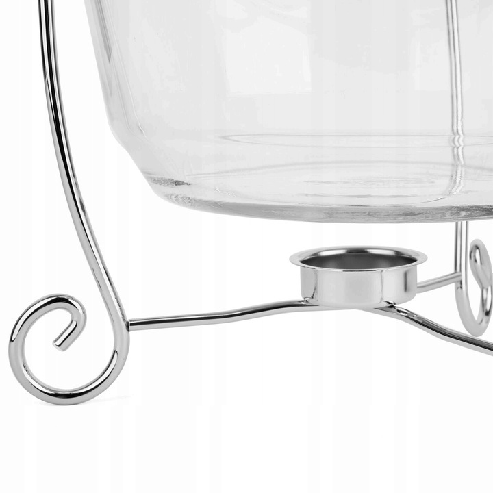 WAZA do ZUPY SOSÓW z PODGRZEWACZEM CHOCHLA Srebrna STALOWA Tadar 4 l