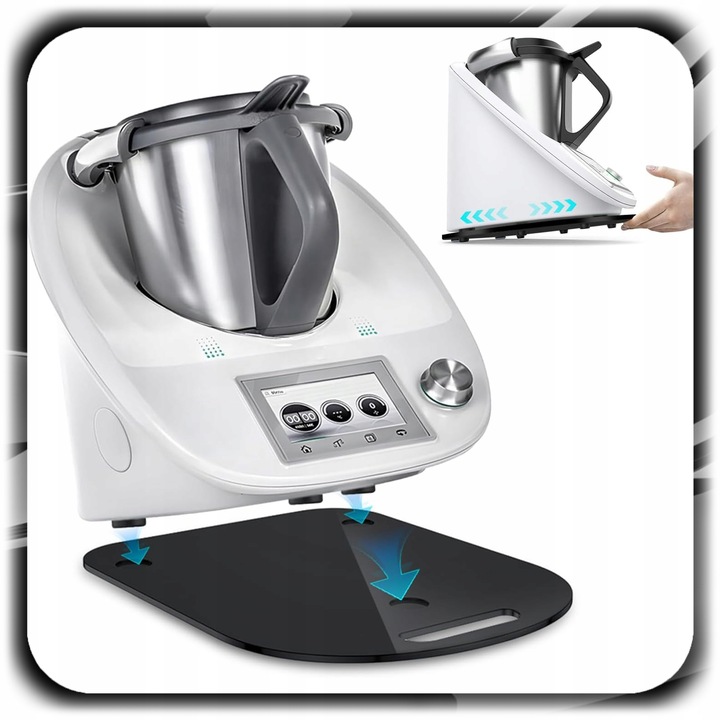 DESKA PODSTAWKA PODKŁADKA POD THERMOMIX TERMOMIX TERMOMIKS TM5 TM6 CZARNA