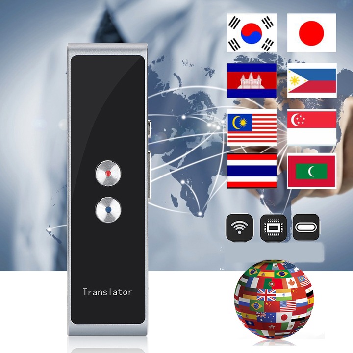 ELEKTRONICZNY TŁUMACZ PRZENOŚNY TRANSLATOR MOWY NATYCHMIASTOWY