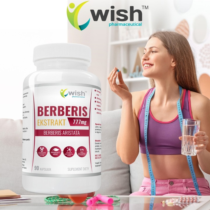 BERBERIS 777mg Niski Cukier Apetyt Odchudzanie Berberys Berberyna 90 kap