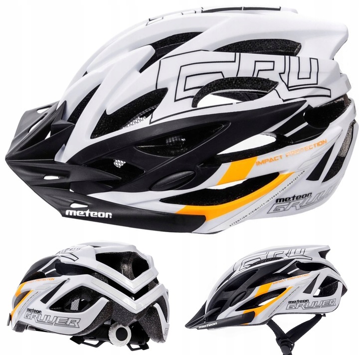 Kask rowerowy regulowany METEOR GRUVER r.L 58-61 cm