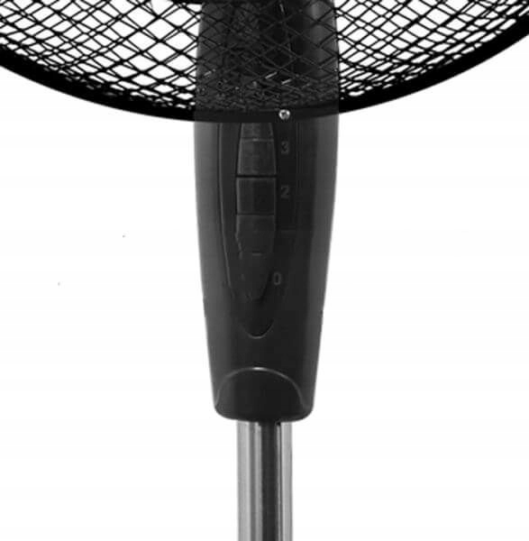 STP FF-40B3 MOCNY WENTYLATOR PODŁOGOWY 40W 40CM REGULOWANY 126CM CZARNY ALU