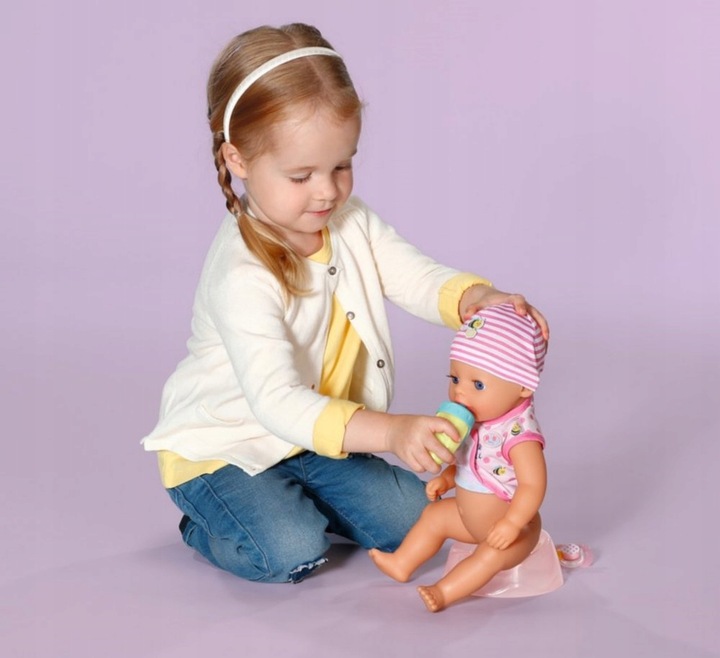 Baby born Lalka Interaktywna Lena 7 Funkcji Bobas Niemowlę Dziewczynka