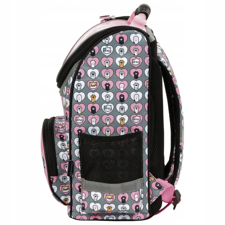 TORNISTER SZKOLNY DO 1 KLASY DLA DZIEWCZYNKI CLEO & FRANK Z KOTKAMI KOTKI