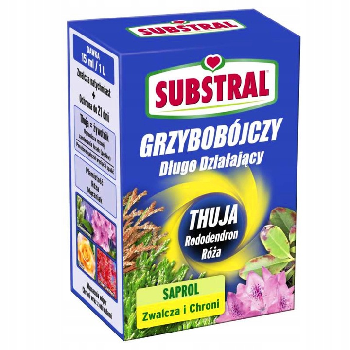 SUBSTRAL SAPROL OCHRONA TUI THUJA RÓŻE RODODENDRON ŚRODEK GRZYBOBÓJCZY 0,1L