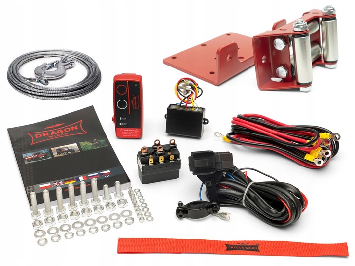 1,6T WYCIĄGARKA DRAGON 12V ELEKTRYCZNA WCIĄGARKA linowa pługa quada +pilot