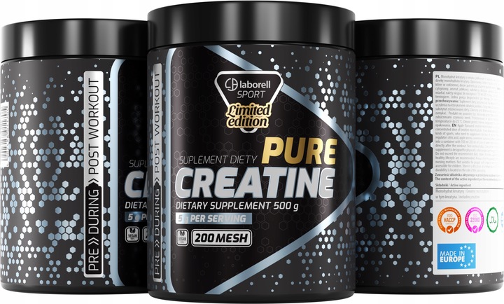 Laborell Kreatyna Monohydrat PURE CREATINE 500g CZYSTA