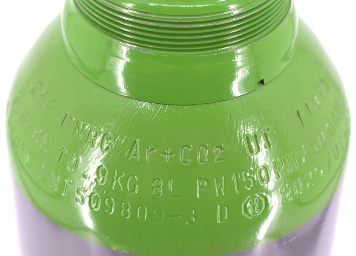 MIX (82% AR + 18% CO2)Butla 8L 150BAR PEŁNA NOWA + Reduktor MINI