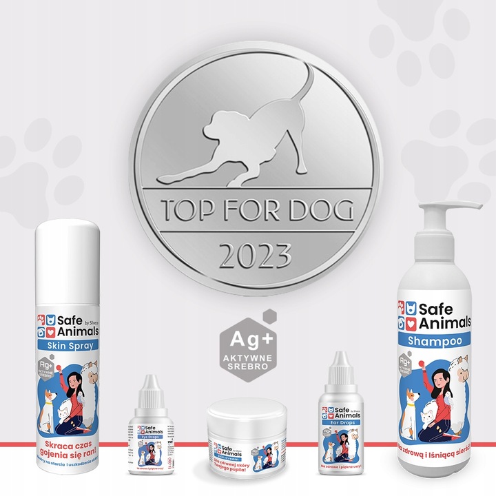 Safe Animals Skin Spray Preparat na skórę Spray ze srebrem na rany