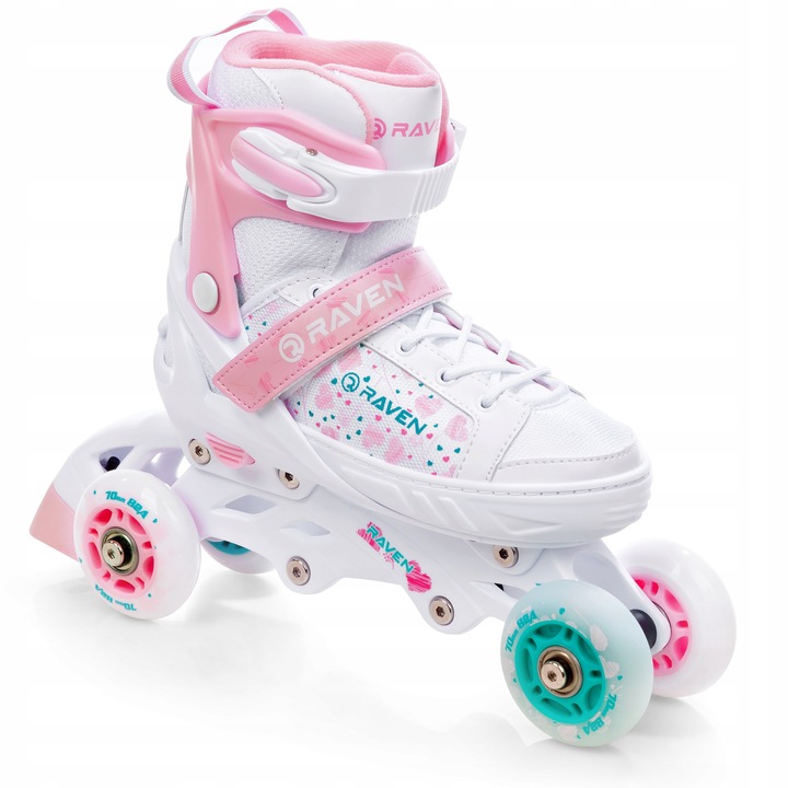 Rolki Wrotki 3w1 Regulowane RAVEN Rosi 28-32 LED