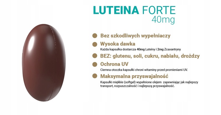 LUTEINA 40mg NATURALNA DOBRY WZROK 2x60 kaps