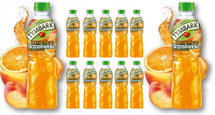 Tymbark 12 x 500 ml POMARAŃCZA brzoskwinia Napój