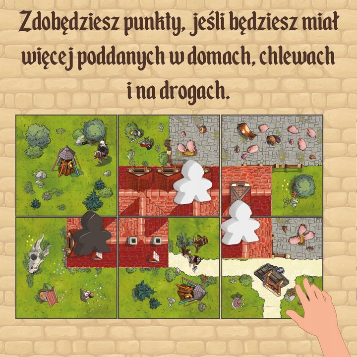 CARCASSONNE ZAMEK słynna gra planszowa dla 2 osób CASTLE karkason karkasą