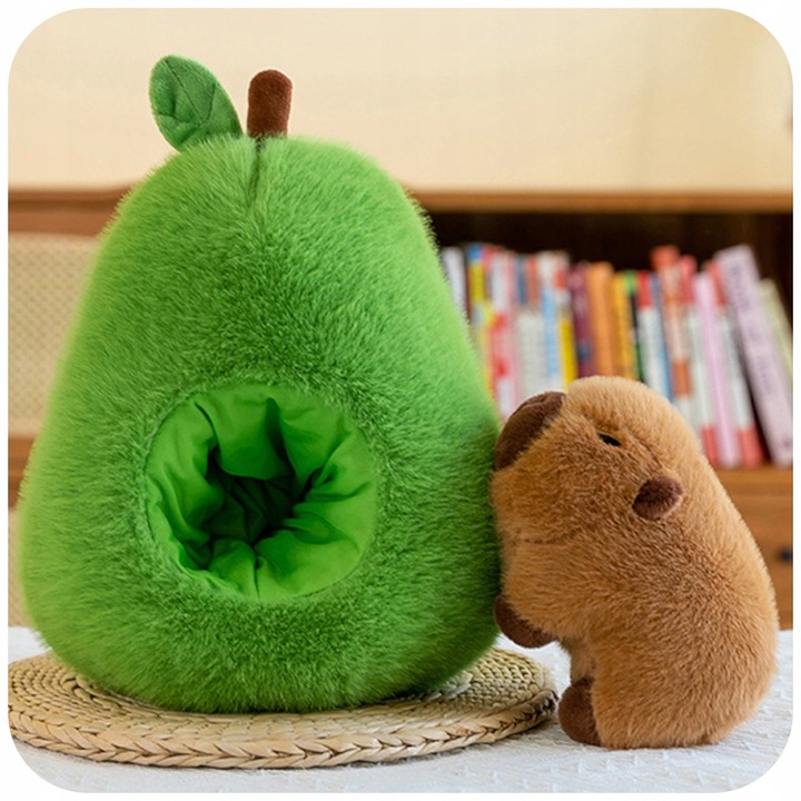 KAPIBARA W AWOKADO PLUSZAK ZABAWKA MASKOTKA PLUSZOWA PRZYTULANKA MIĘKKA 2W1
