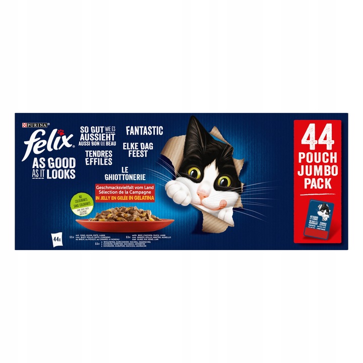 Felix Karma dla kota saszetki wołowina kurczak kaczka jagnięcina 44x85g x2
