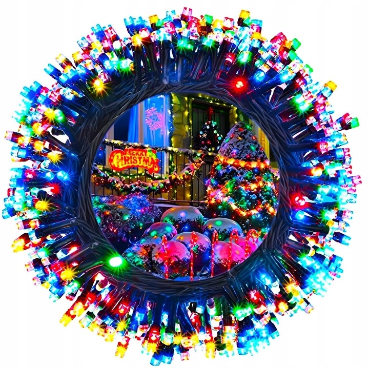 Lampki Choinkowe 500 LED Oświetlenie Świąteczne ZEW / WEW