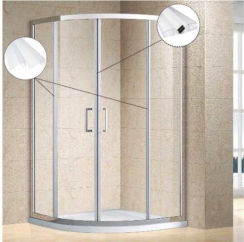 2x USZCZELKA DO KABINY PRYSZNICOWEJ MAGNETYCZNA 45° 90° SZYBA 5 6MM 185CM