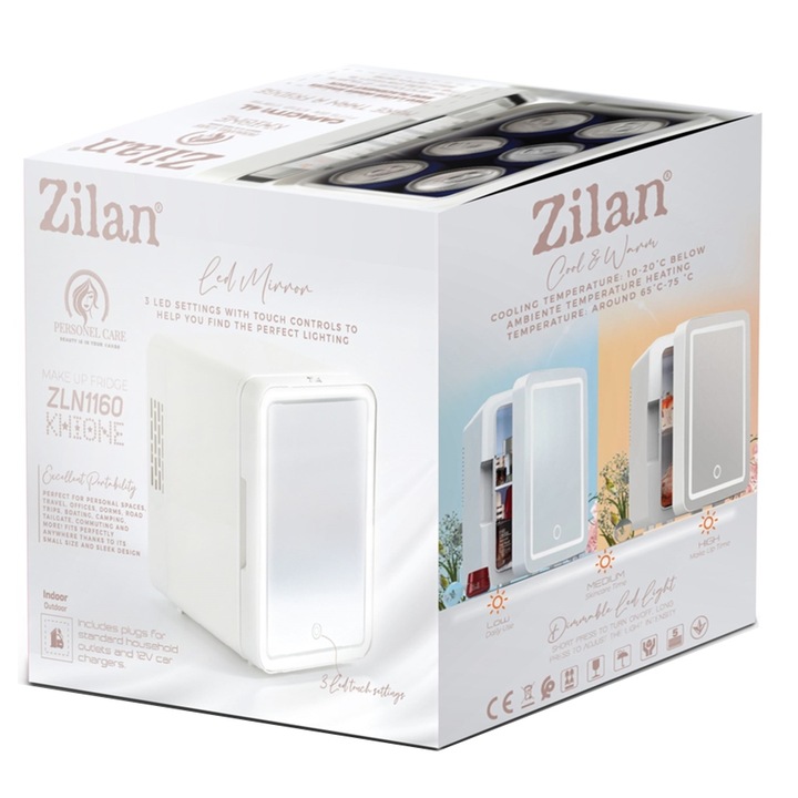 MINI LODÓWKA PRZENOŚNA TURYSTYCZNA GRZANIE CHŁODZENIE CICHA LED 4L