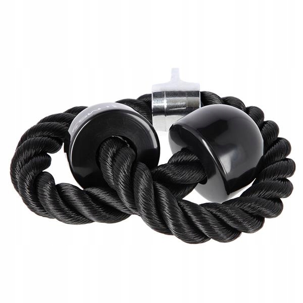 Uchwyt do wyciągu sznur podwójny KOŃCE GUMOWANE gruby splot nylonowy HMS