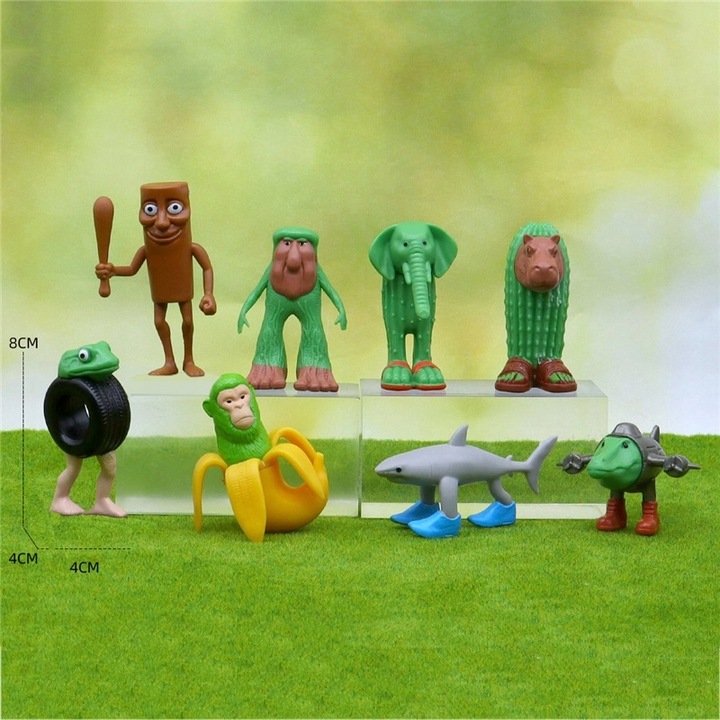 Zestaw figurek FIGUREK BRAINROT Tung Tung Tung Sahur AI Tralala 3D 8 SZT