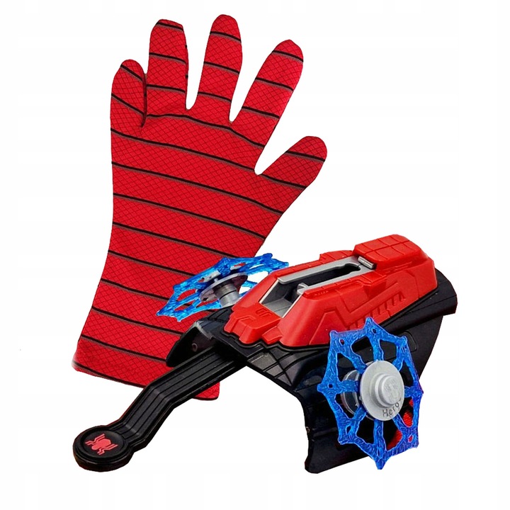 ZESTAW SPIDERMAN 4w1 WALKIE TALKIE RĘKAWICA WYRZUTNIA SIECI STRZAŁKI PAJĄK