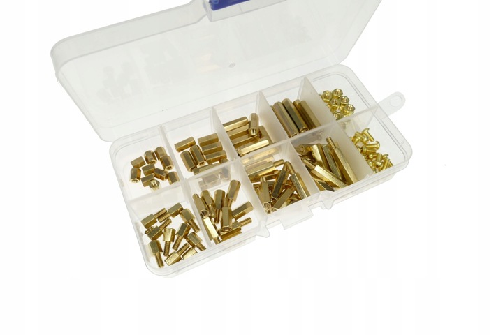 ZESTAW DYSTANSÓW MOSIĘŻNYCH M3 +ŚRUBY 120 SZTUK