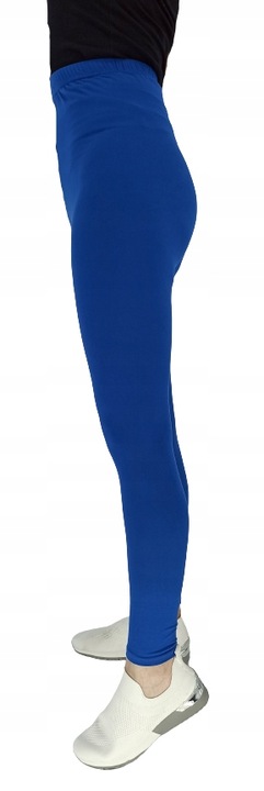 Leginsy długie damskie niebieskie bambusowe 4XL