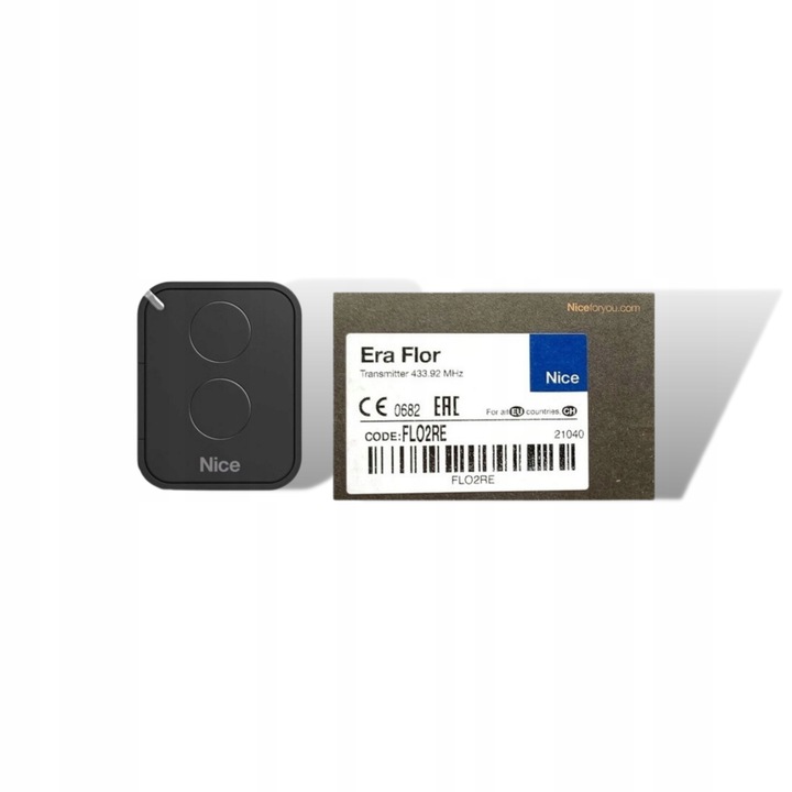 Pilot do bram 2-kanałowy, Nice FLO2RE FLOR oryginalny z baterią