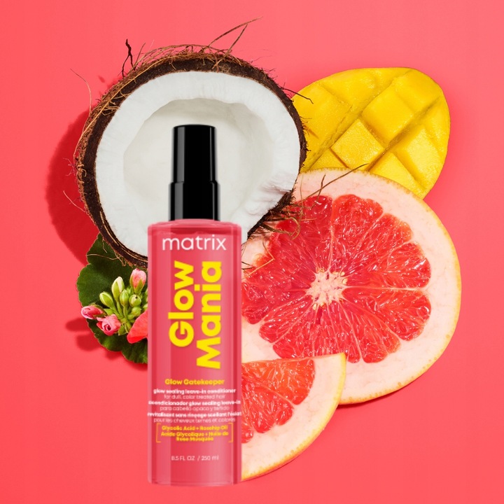Matrix Glow Mania Odżywka w sprayu termoochronna do włosów koloryzowanych