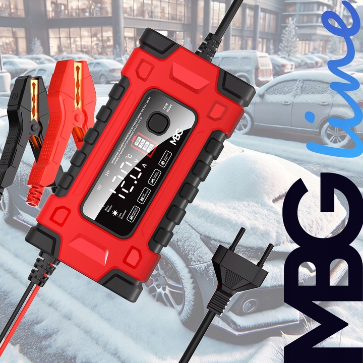 Mocny Inteligentny Prostownik Samochodowy Ładowarka Akumulatora 24V 12V 10A