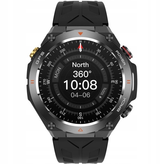 Zegarek męski SMARTWATCH RBN z GPS KOMPASEM BAROMETREM ROZMOWY BATERIA 600