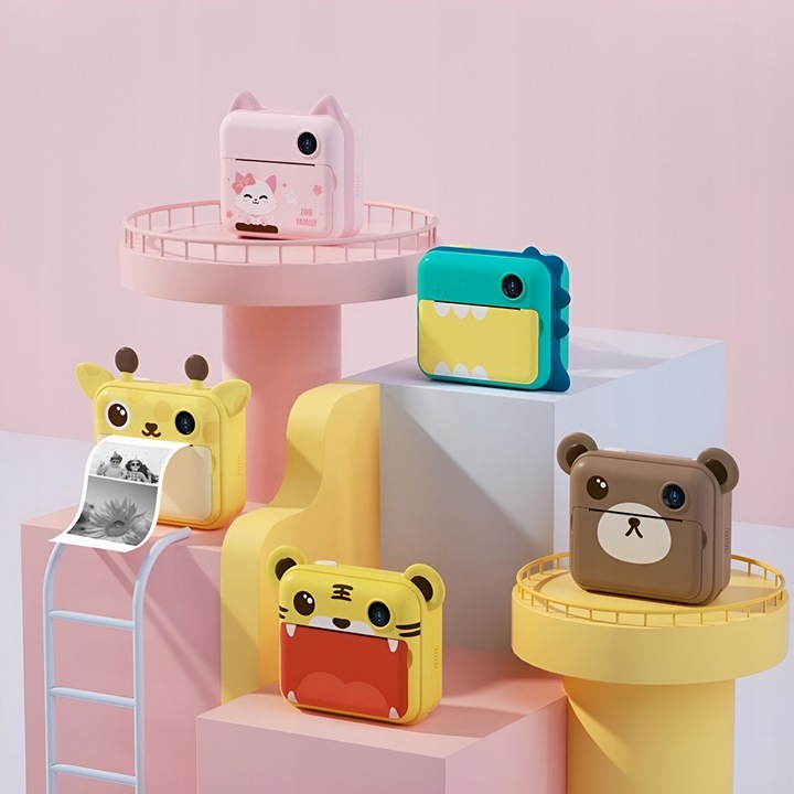 APARAT NATYCHMIASTOWY CYFROWY DLA DZIECI Z DRUKARKĄ KARTA 32GB + 2 ROLKI