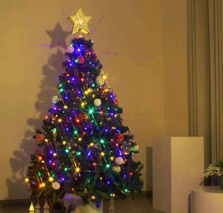 LAMPKI CHOINKOWE 1000 LED FLASH ZEWNĘTRZNE WEWNĘTRZNE ŚWIĄTECZNE MULTIKOLOR