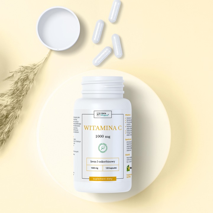 Witamina C 1000mg Kwas L-Askorbinowy MOCNA 120 kapsułek