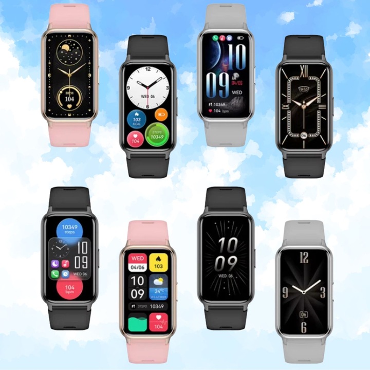 SMARTWATCH z AMOLED Damski ZEGAREK rozmowy SMS SPORT ZDROWIE ZŁOTY MENU PL