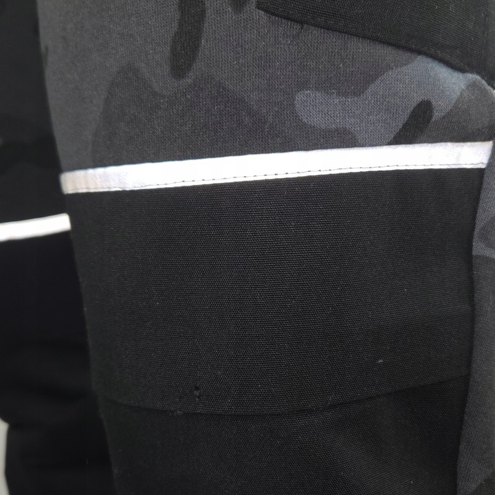 Lekkie Spodnie robocze DRESOWE nakolanniki odblaski DRESY WZMACNIONE bhp