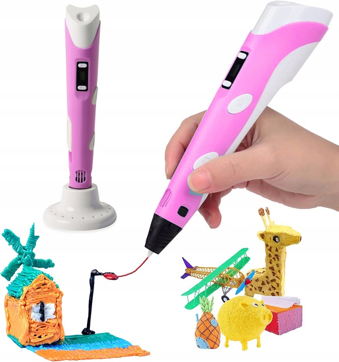 DŁUGOPIS 3D DRUKARKA DLA DZIECI / MEGA ZESTAW FILAMENT WKŁADY KOLOROWE 210M