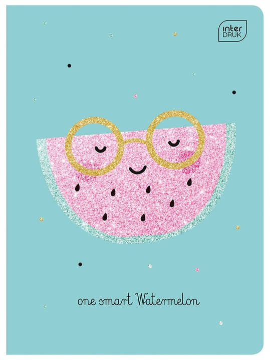 4 X ZESZYT A5 DLA DZIEWCZYNKI, 16 KARTEK, KRATKA, INTERDRUK, Brokat