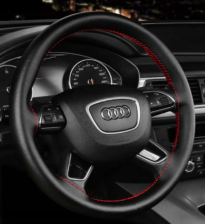 SKÓRZANY POKROWIEC na kierownice SKÓRA nakładka OCHRONNA ZE SKRÓRY OBSZYCIE