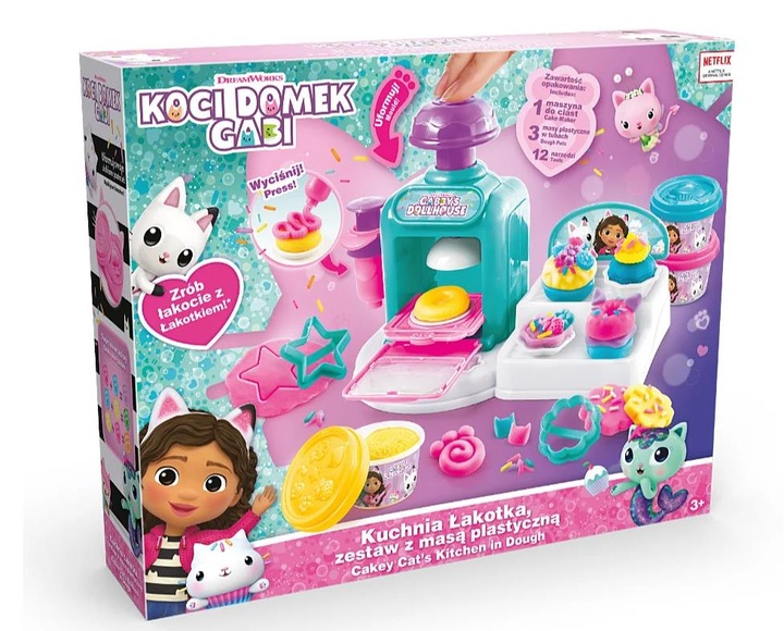 ZESTAW KREATYWNY KUCHNIA ŁAKOTKA KOCI DOMEK GABI GABBY MASA PLASTYCZNA EPEE