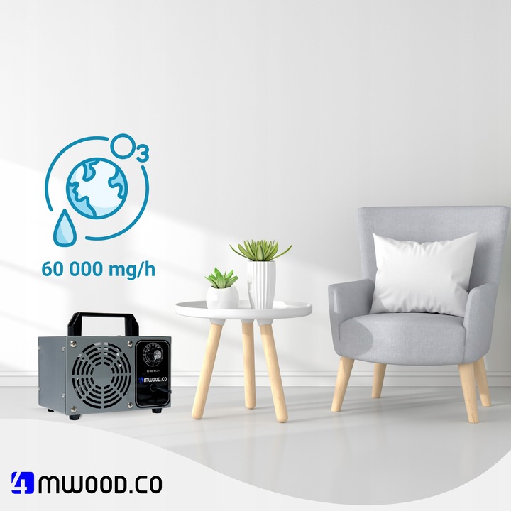 OZONATOR GENERATOR OZONU OCZYSZCZACZ DO POWIETRZA 60 000 mg/h +TIMER 110W