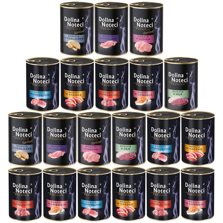 DOLINA NOTECI Premium Mokra karma dla kota Mix Smaków 20 x 400g bezzbożowa