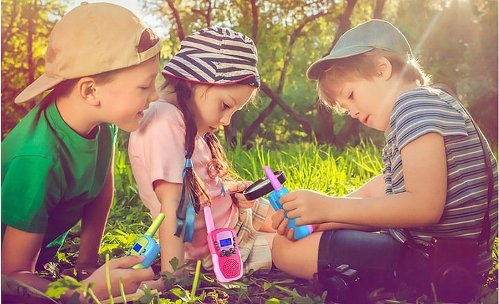 WALKIE TALKIE DLA DZIECI ZESTAW KRÓTKOFALÓWKI LATARKA 2 szt DLA DZIEWCZYNEK