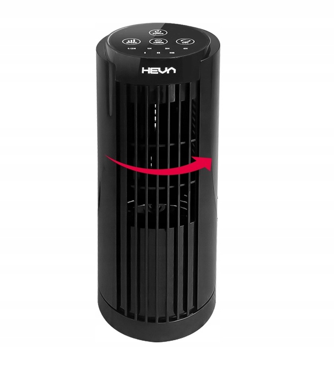 Wentylator kolumnowy HEVA PIX wiatrak biurkowy cichy stojący pilot LED