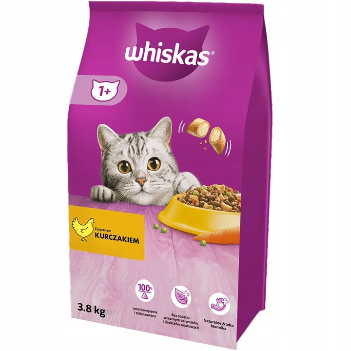 Whiskas Sucha karma dla kota z Kurczakiem 3,8kg