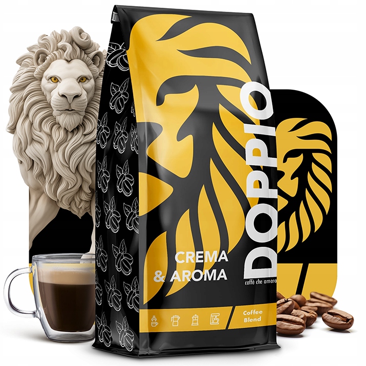 Kawa ziarnista 1kg x2 DOPPIO CREMA &AROMA- ŚWIEŻO PALONA -Blue Orca Coffee