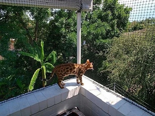 SIATKA NA BALKON Z DRUCIKIEM PREMIUM DLA KOTA BEZ WIERCENIA ZESTAW 4x3m